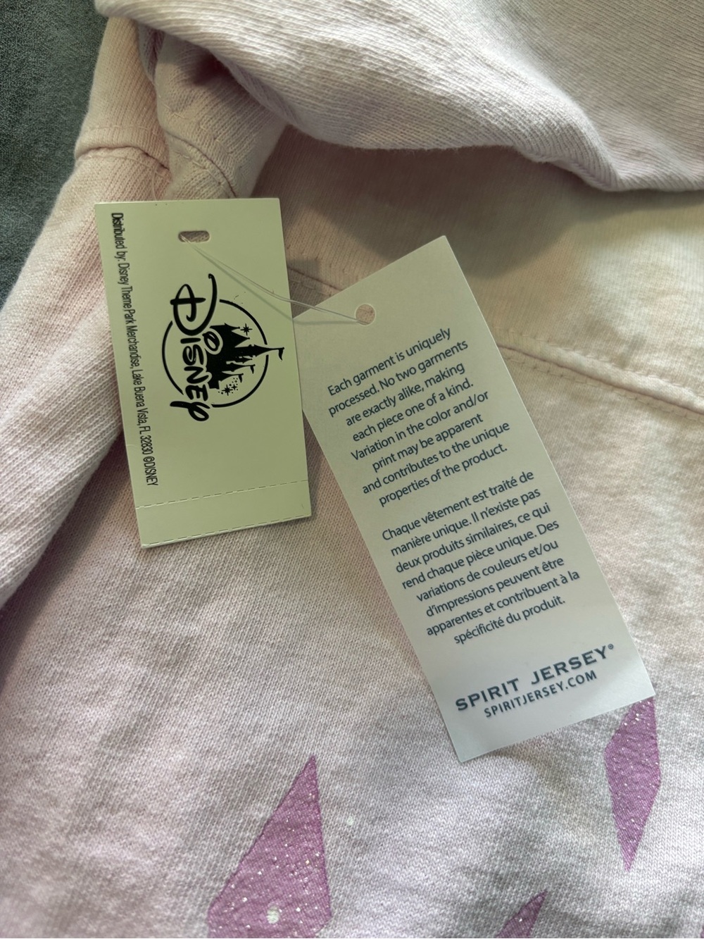 Disney Spirit Jersey Long Sleeve T-Shirt Pastel Lavender Castle Print Joey Chou - Picture 4 of 5